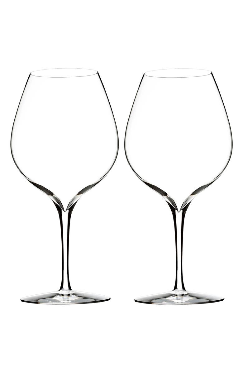 Waterford 'Elegance' Fine Crystal Merlot Glasses, Main, color, Clear