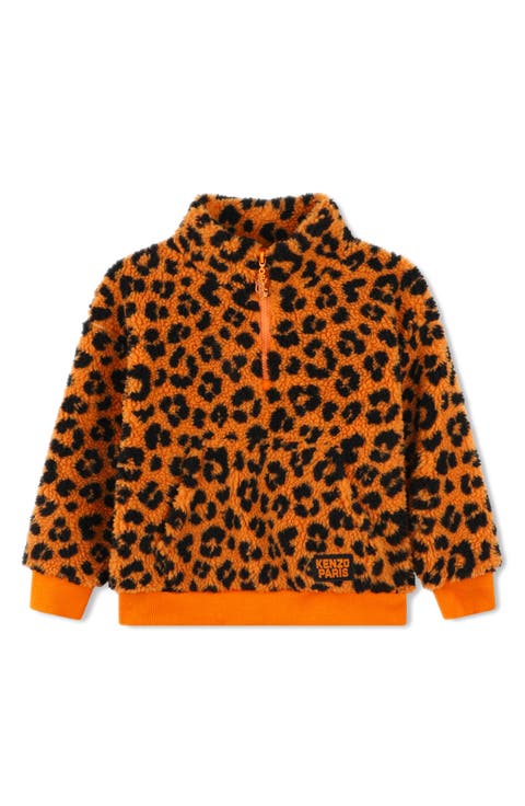 Kids' Faux Shearling Quarter Zip Sweatshirt (Little Kid & Big Kid)