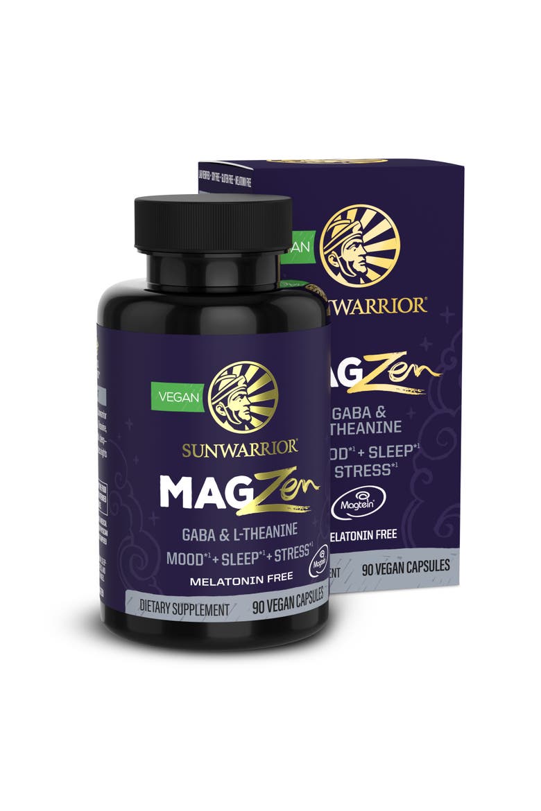 MagZen Magnesium Calm Capsules, 90ct Bottle, Main, color, No Color