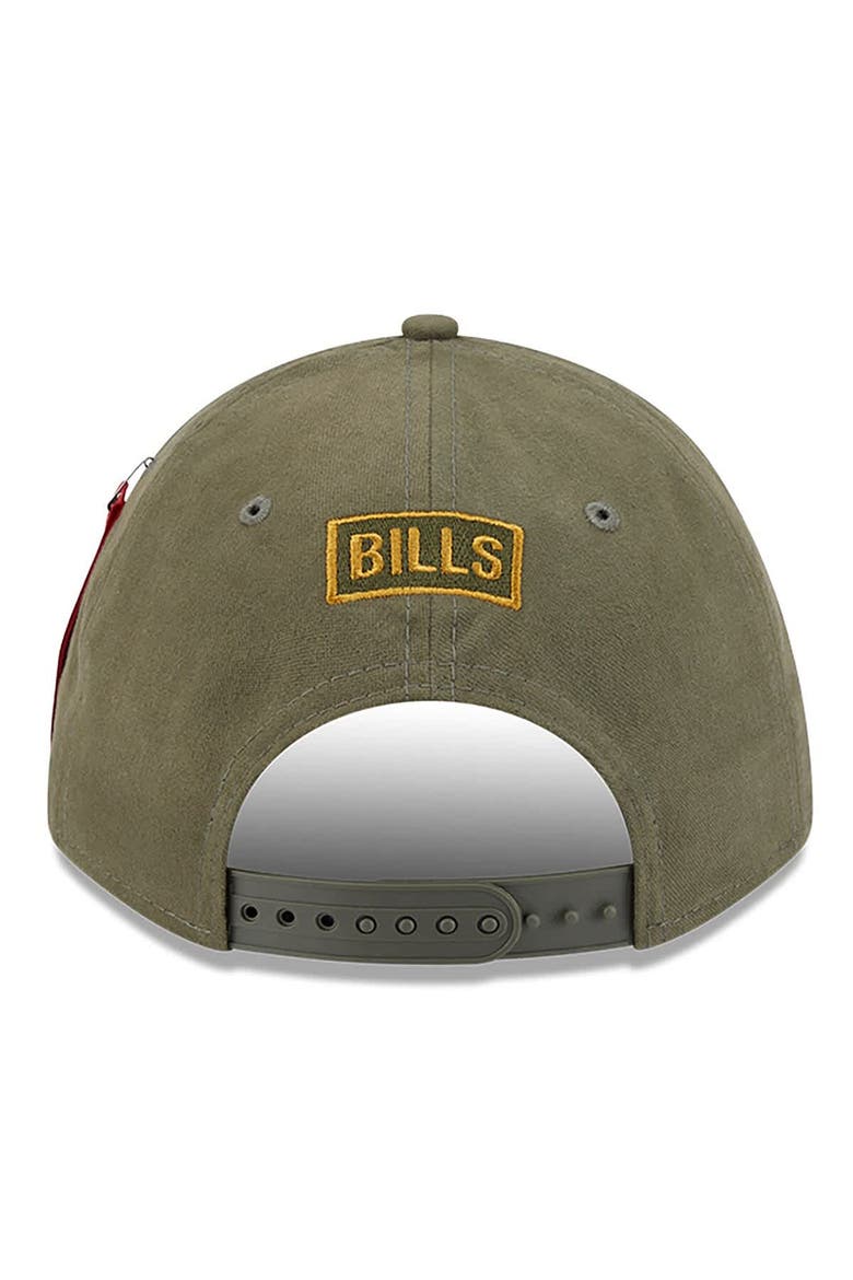 Men's New Era x Alpha Industries  Olive Buffalo Bills A-Frame 9FORTY Adjustable Hat, Alternate, color, Olive