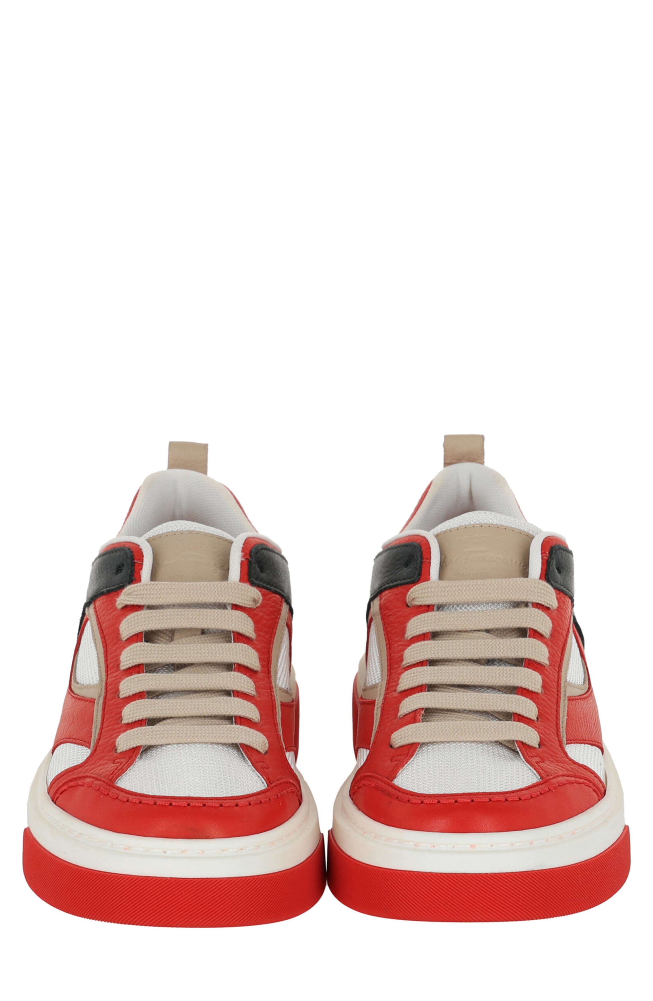 FERRAGAMO Cassini Low Top Sneaker, Alternate, color, Red