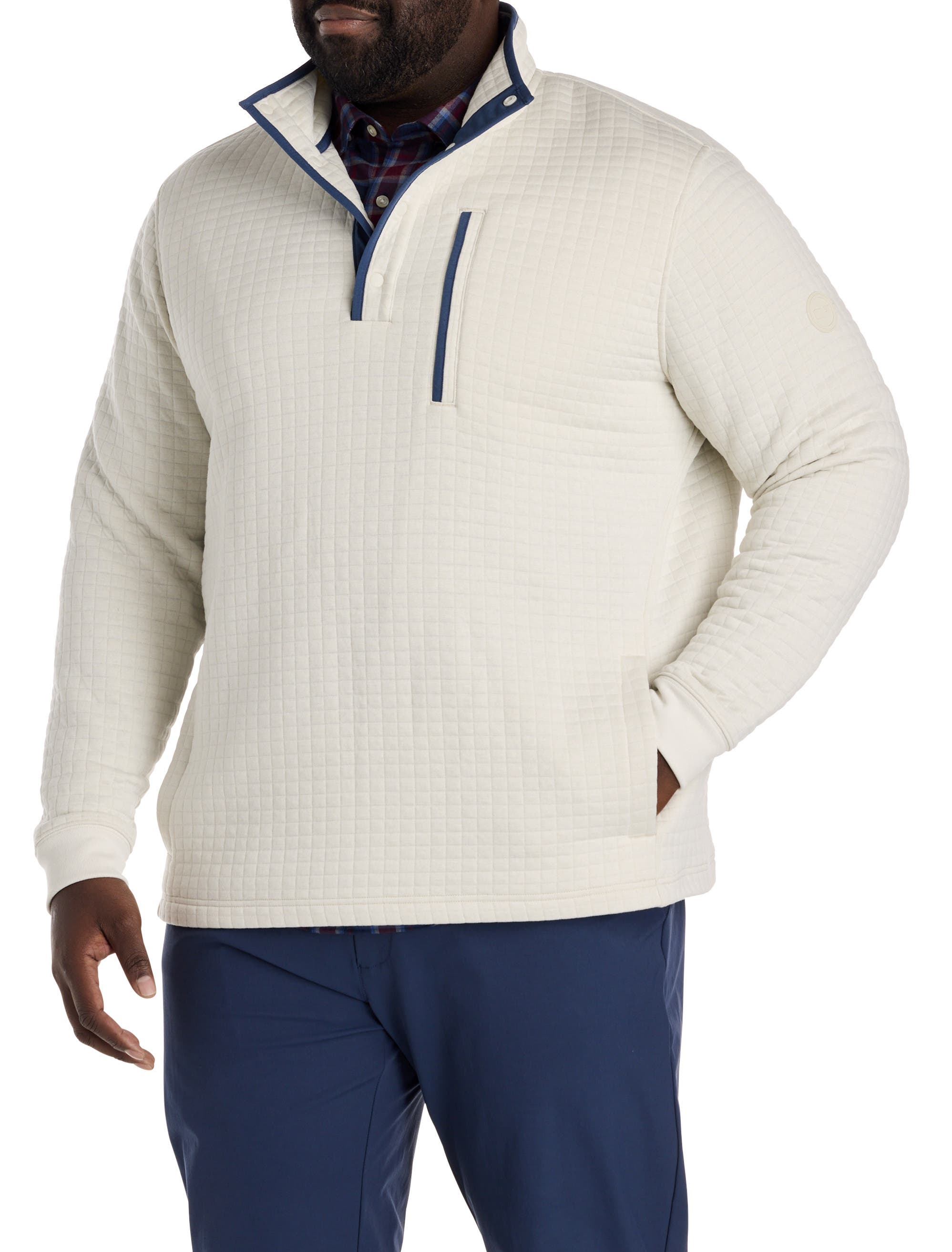 Big & Tall Quilted Navigator 1/4-Snap Pullover (Men) | Nordstrom
