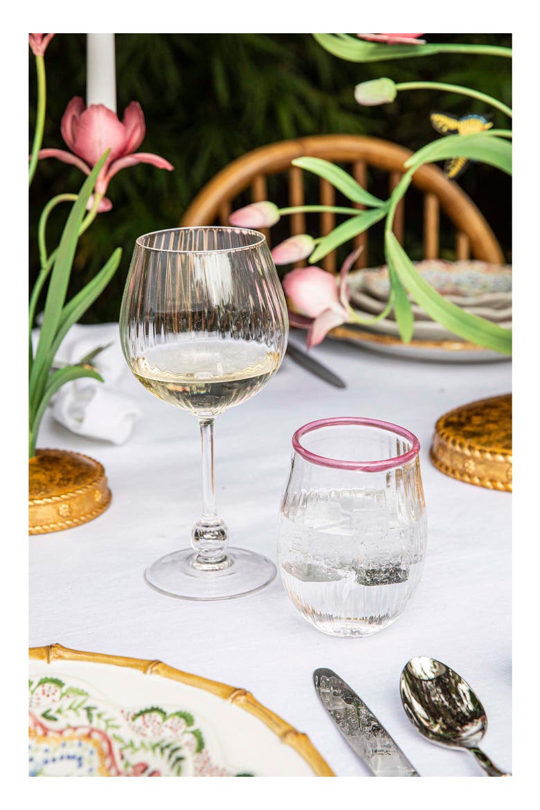 Nell Stemless Wine Glass, Alternate, color, BLUSH