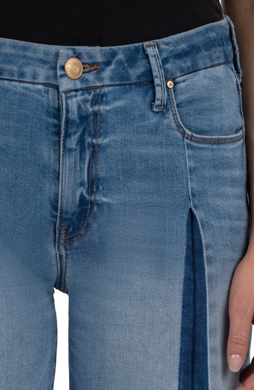 Kut From The Kloth Meg High Waist Raw Hem Wide Leg Jeans In Blue