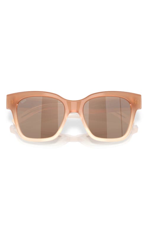 Costa Del Mar Nusa 54mm Square Sunglasses In Sandbar/copper Silver 580g