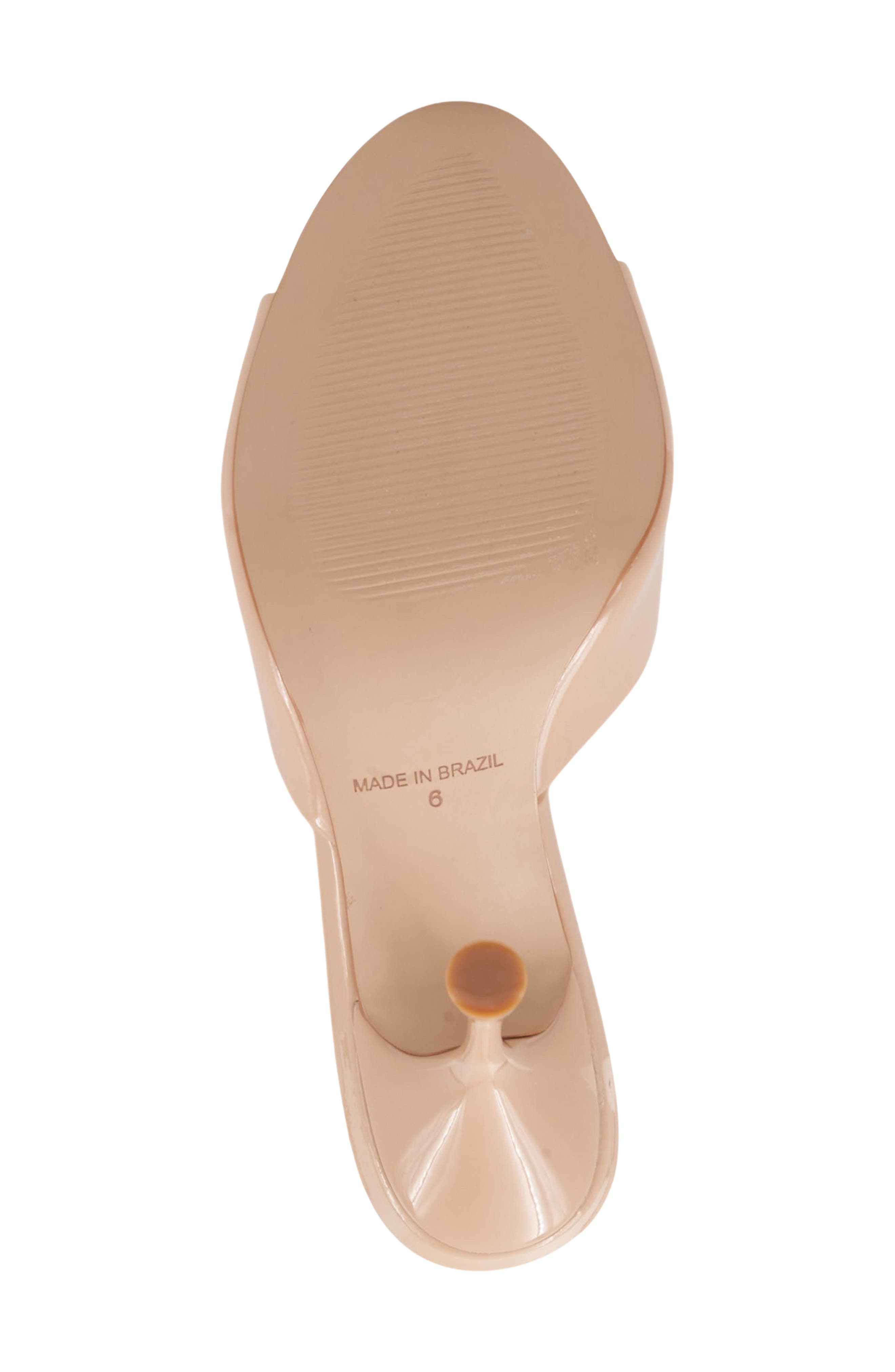 x Bre Tiesi Eve Slide Sandal, Alternate, color, NATURAL PATENT