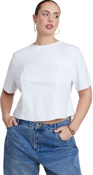 ELOQUII Bustier Seam Detail Tee