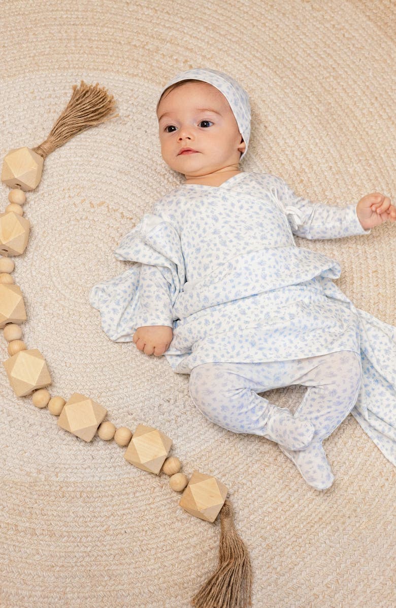 NoggiWear Floral Printed Blanket, Alternate, color, Light Blue Floral