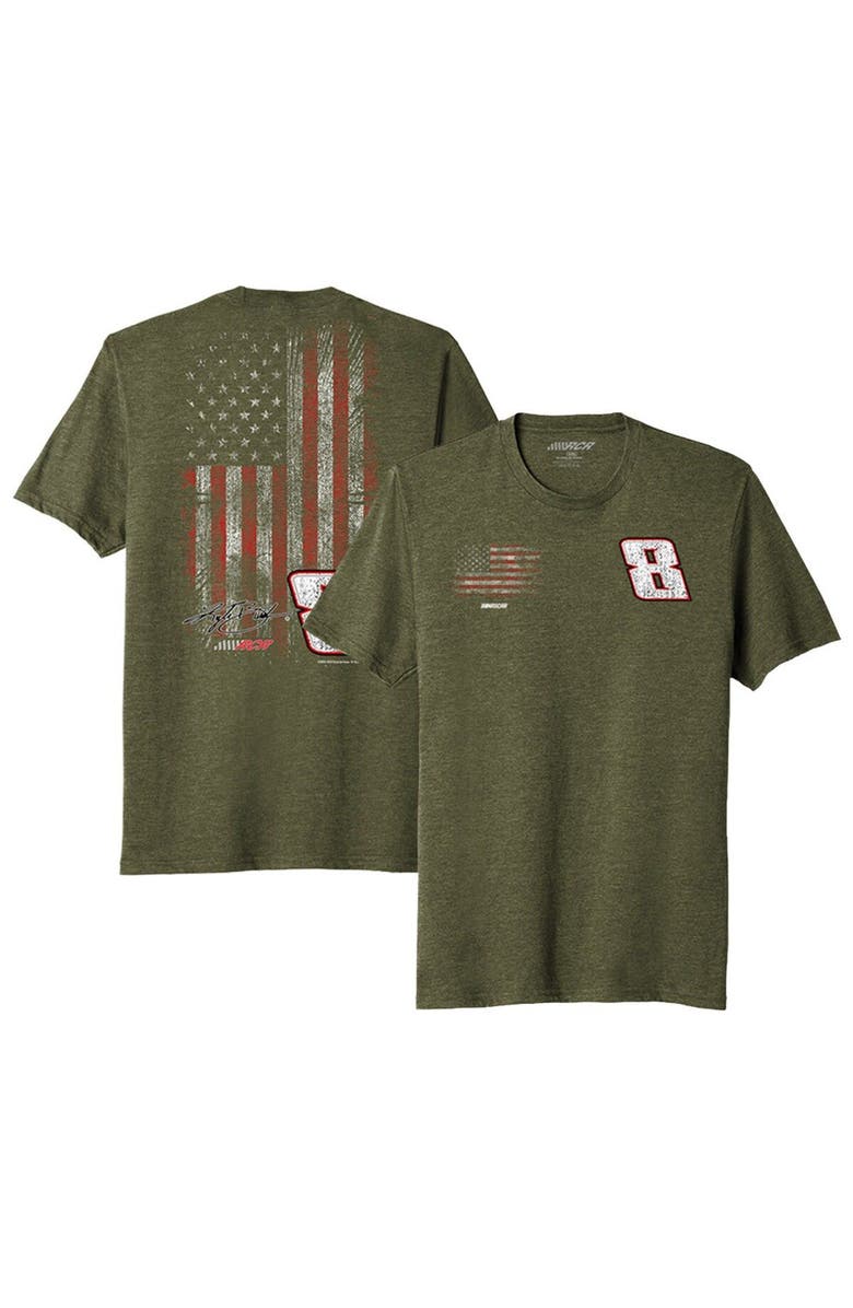 NASCAR Men's Richard Childress Racing Team Collection Olive Kyle Busch Military Flag T-Shirt, Main, color, 