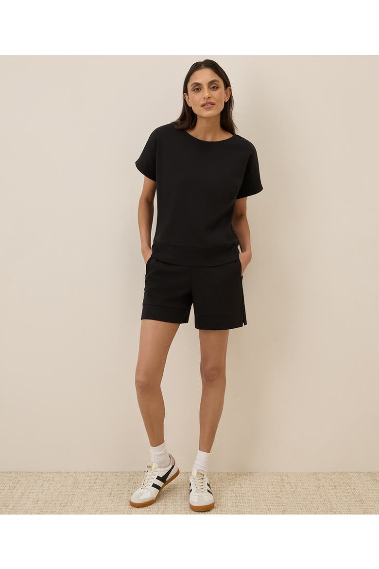 Organic Cotton Airplane Pull On Short, Alternate, color, Black