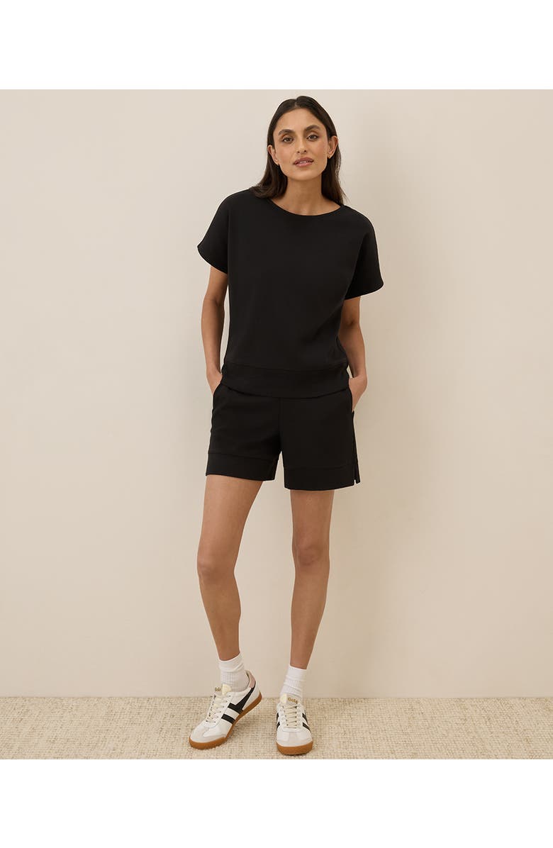 Pact Organic Cotton Airplane Pull On Short, Alternate, color, Black