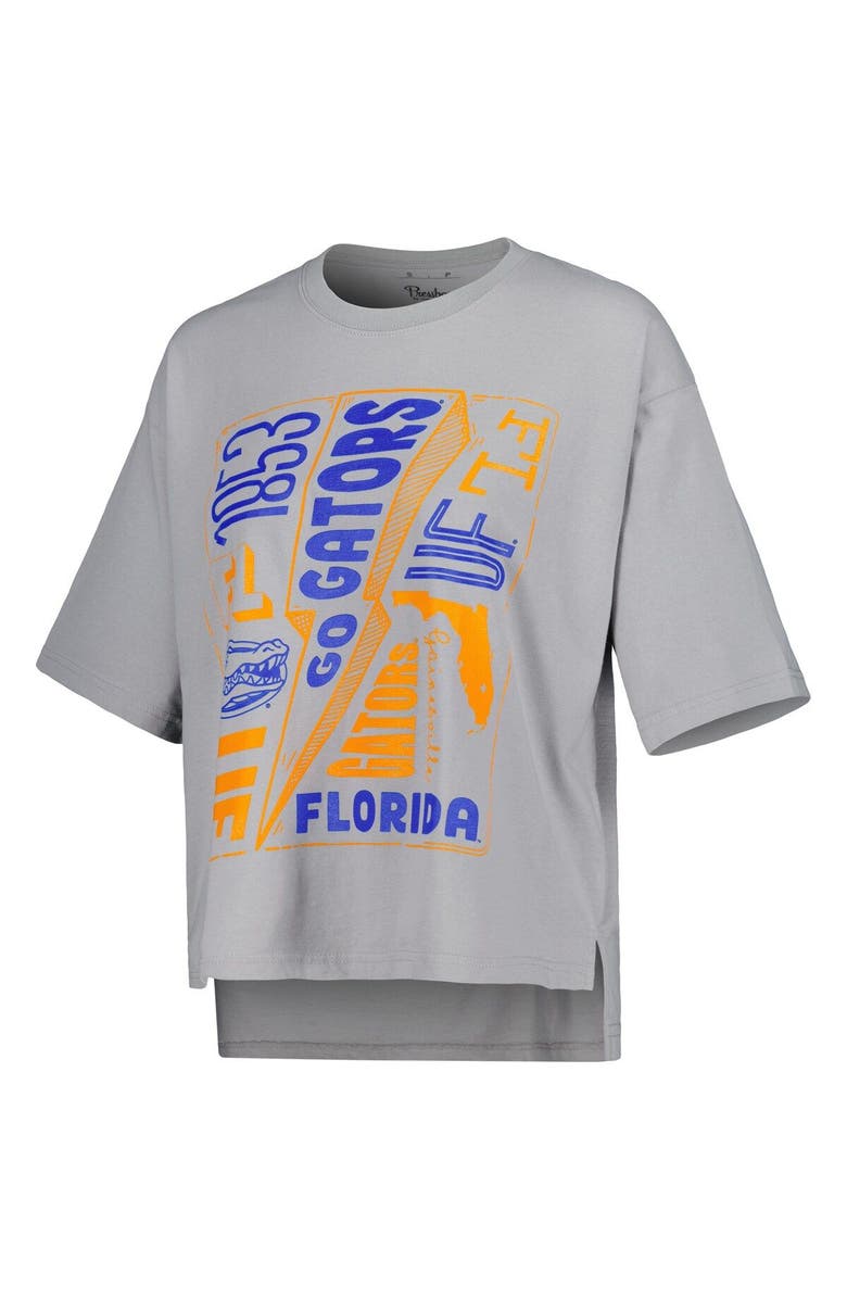 PRESSBOX Women's Pressbox Silver Florida Gators Rock & Roll School of Rock T-Shirt, Alternate, color, 