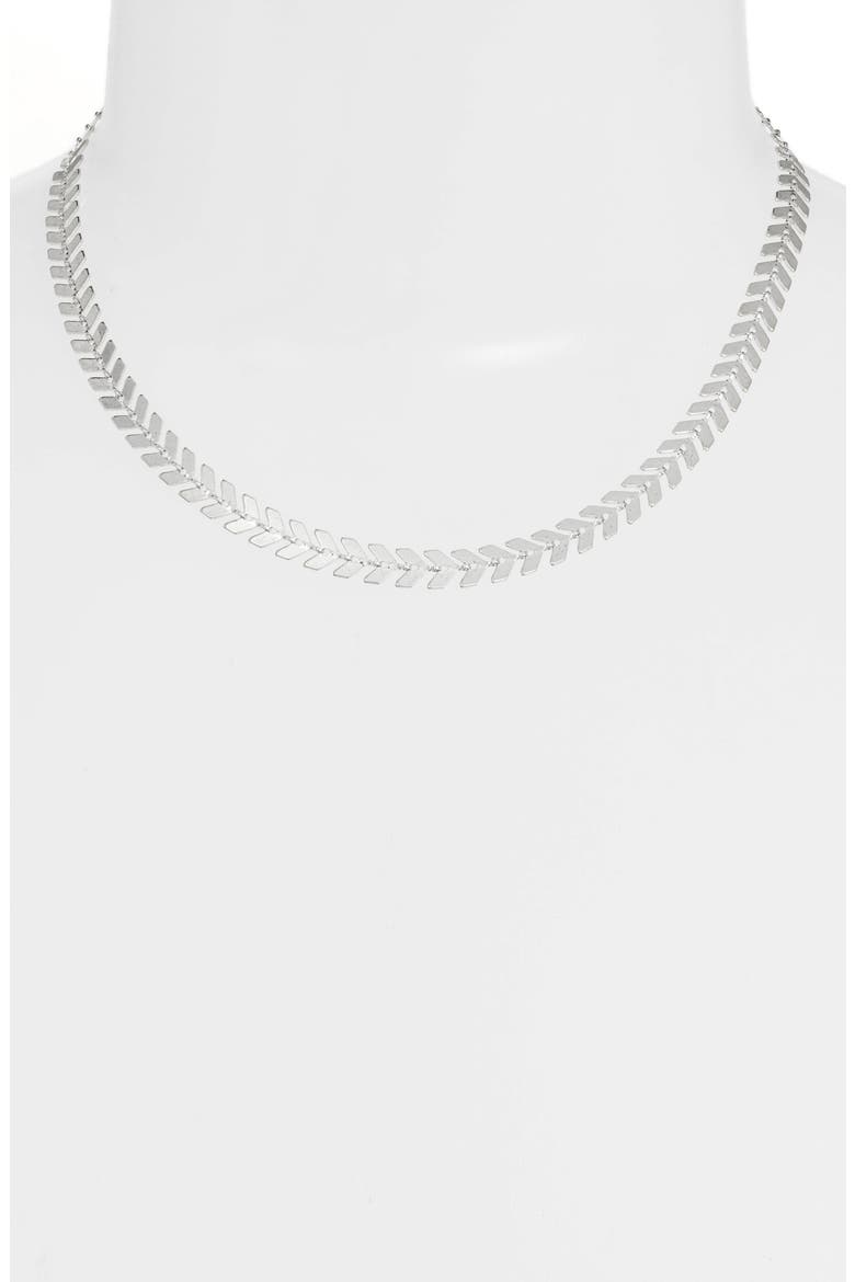 Carissa Collar Necklace, Alternate, color, SHINY SILVER