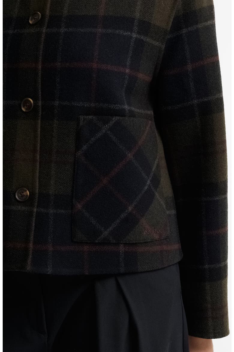 Marlow Tartan Wool Blend Overshirt, Alternate, color, SHADOW CLASSIC TARTAN