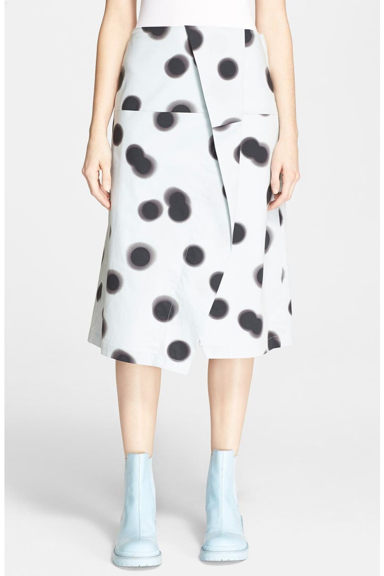 Blurred Dot Midi Skirt, Main, color, CLOUD BLUE MULTI