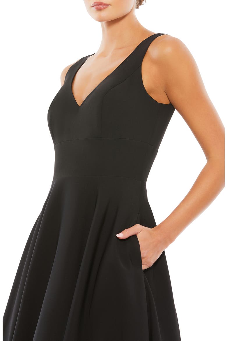 Classic Sleeveless A-Line Gown with Pockets, Alternate, color, BLACK
