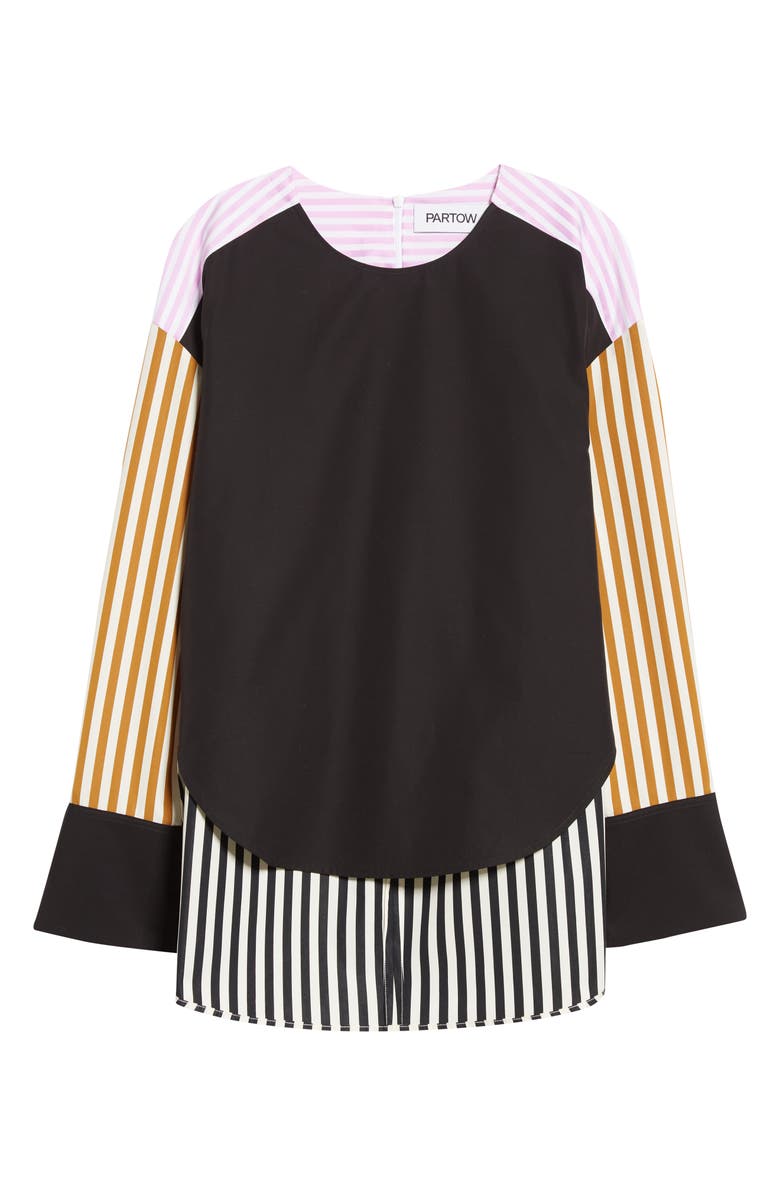 PARTOW Ellis Mixed Stripe Cotton Top, Alternate, color,