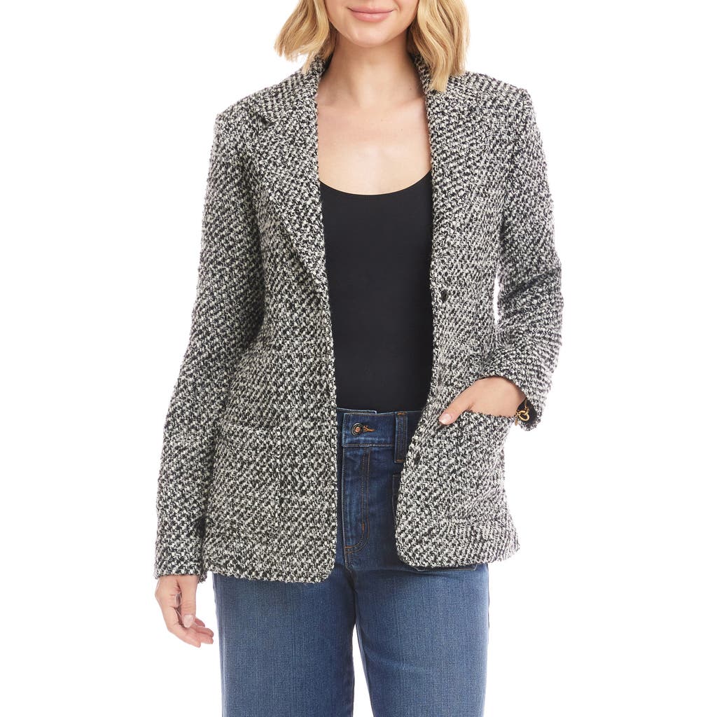 Karen Kane Tweed Blazer In Gray