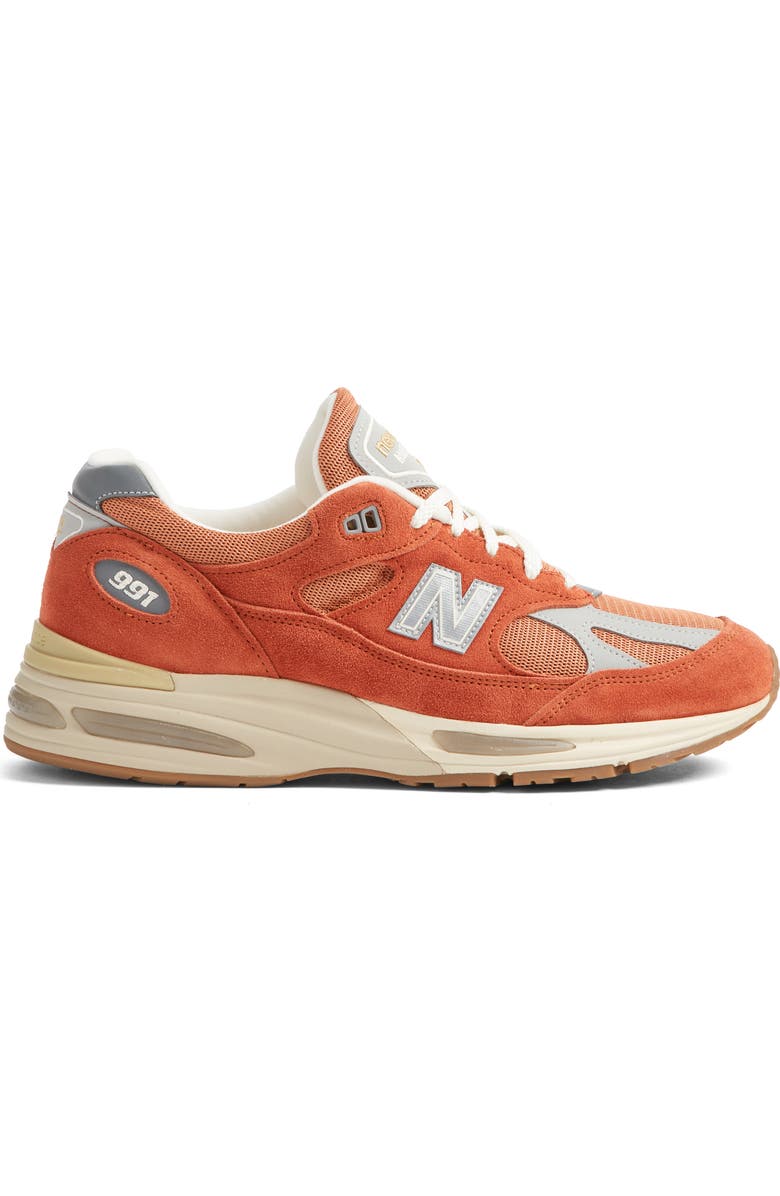 New Balance Gender Inclusive Made in UK 991 v2 Sneaker, Alternate, color, Potters Clay/ Raw Sienna