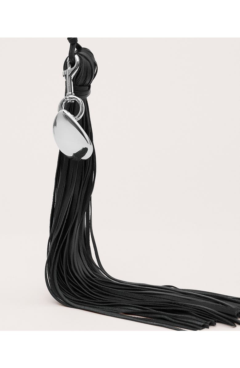 MANGO Leather Fringe Keychain, Alternate, color,