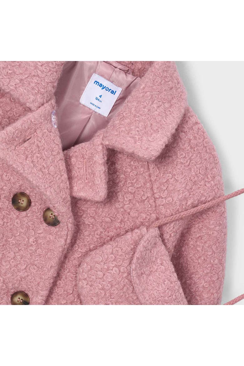 Double-Breasted Wool Coat with Crossbody Pocket, Alternate, color, Pink