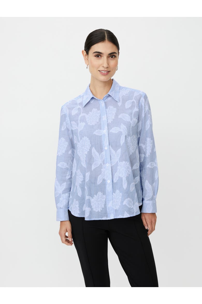 MaImma Floral Print Shirt, Main, color, Placid Blue