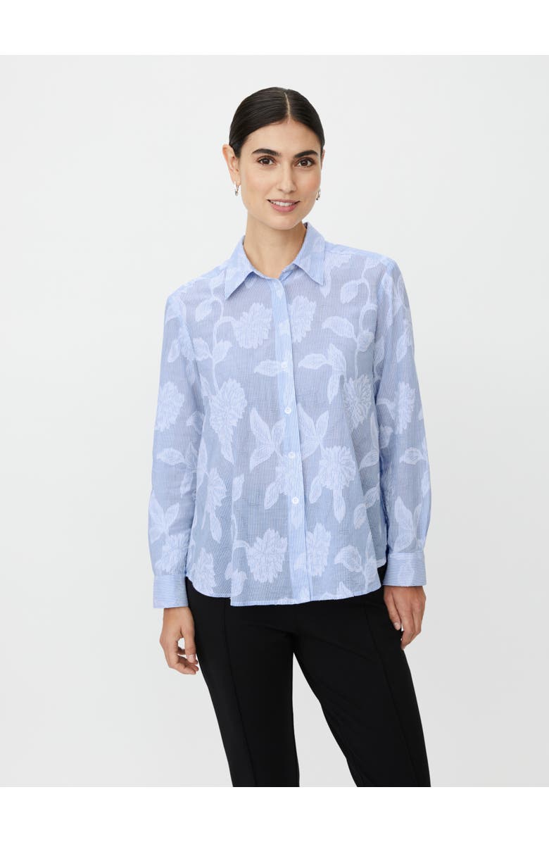 Masai Copenhagen MaImma Floral Print Shirt, Main, color, Placid Blue