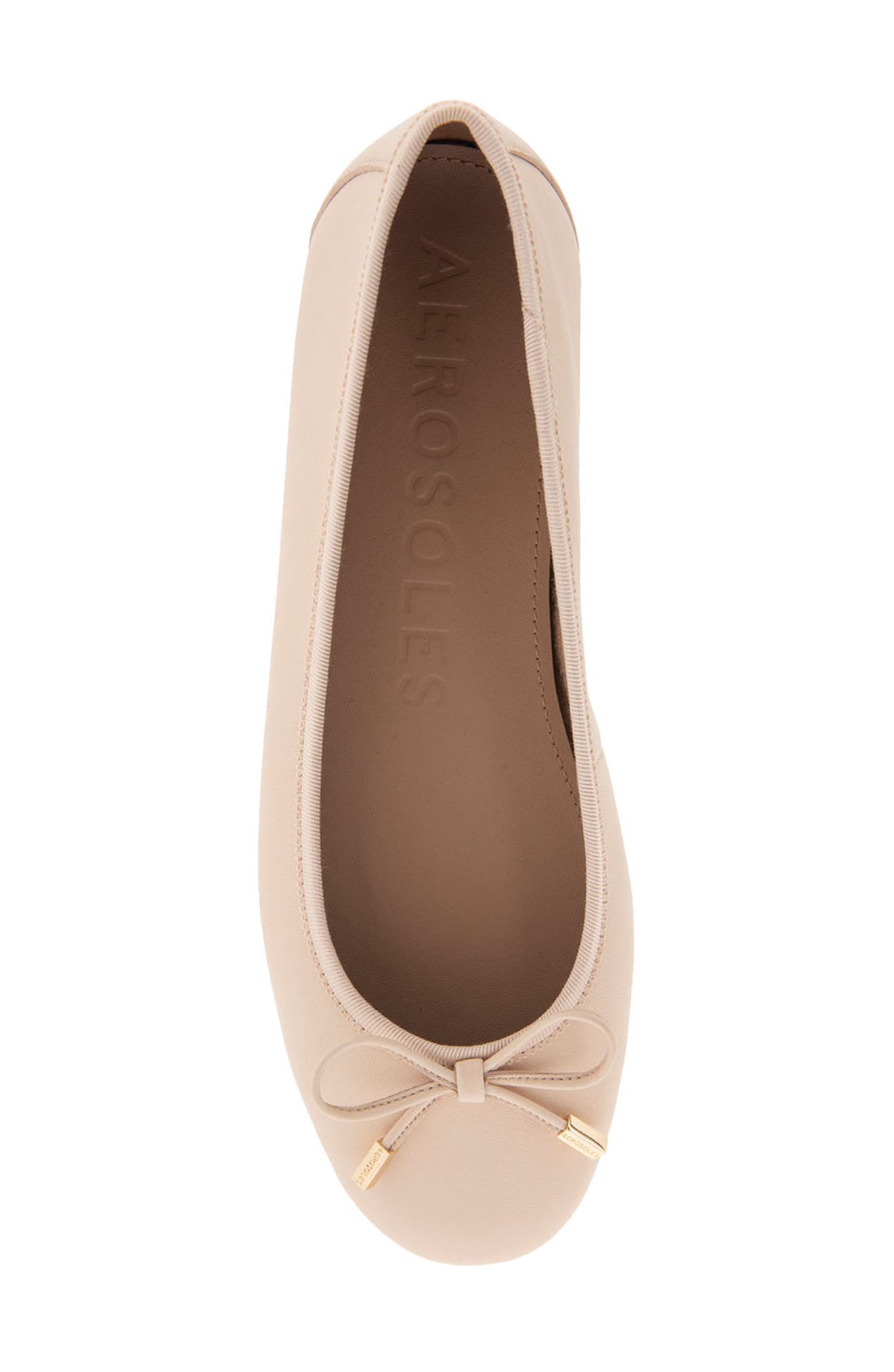 Pia Ballet Flat - Wide Width Available, Alternate, color, NATURAL LEATHER