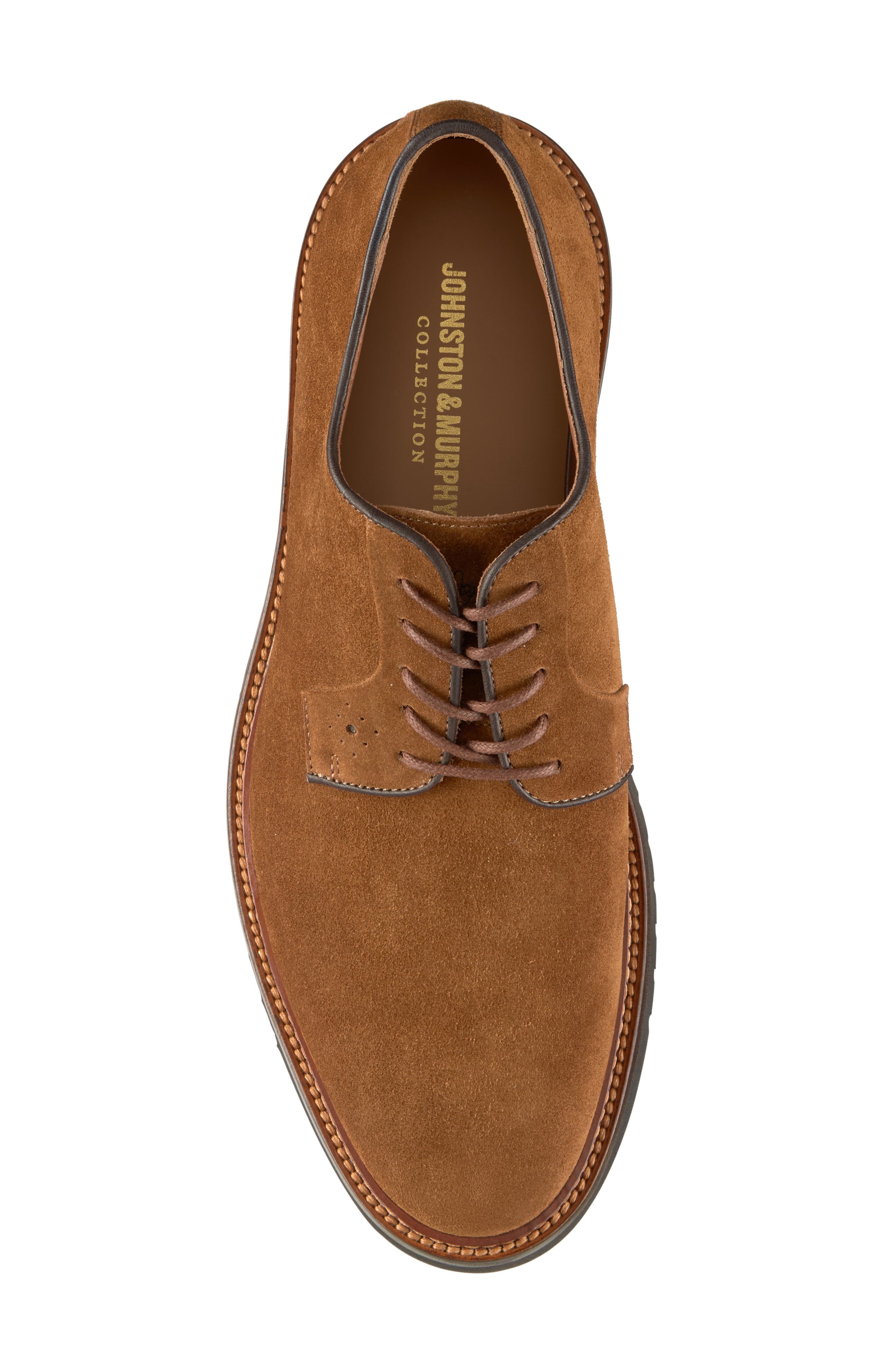 Hartford Plain Toe Derby, Alternate, color, SNUFF ITALIAN SUEDE