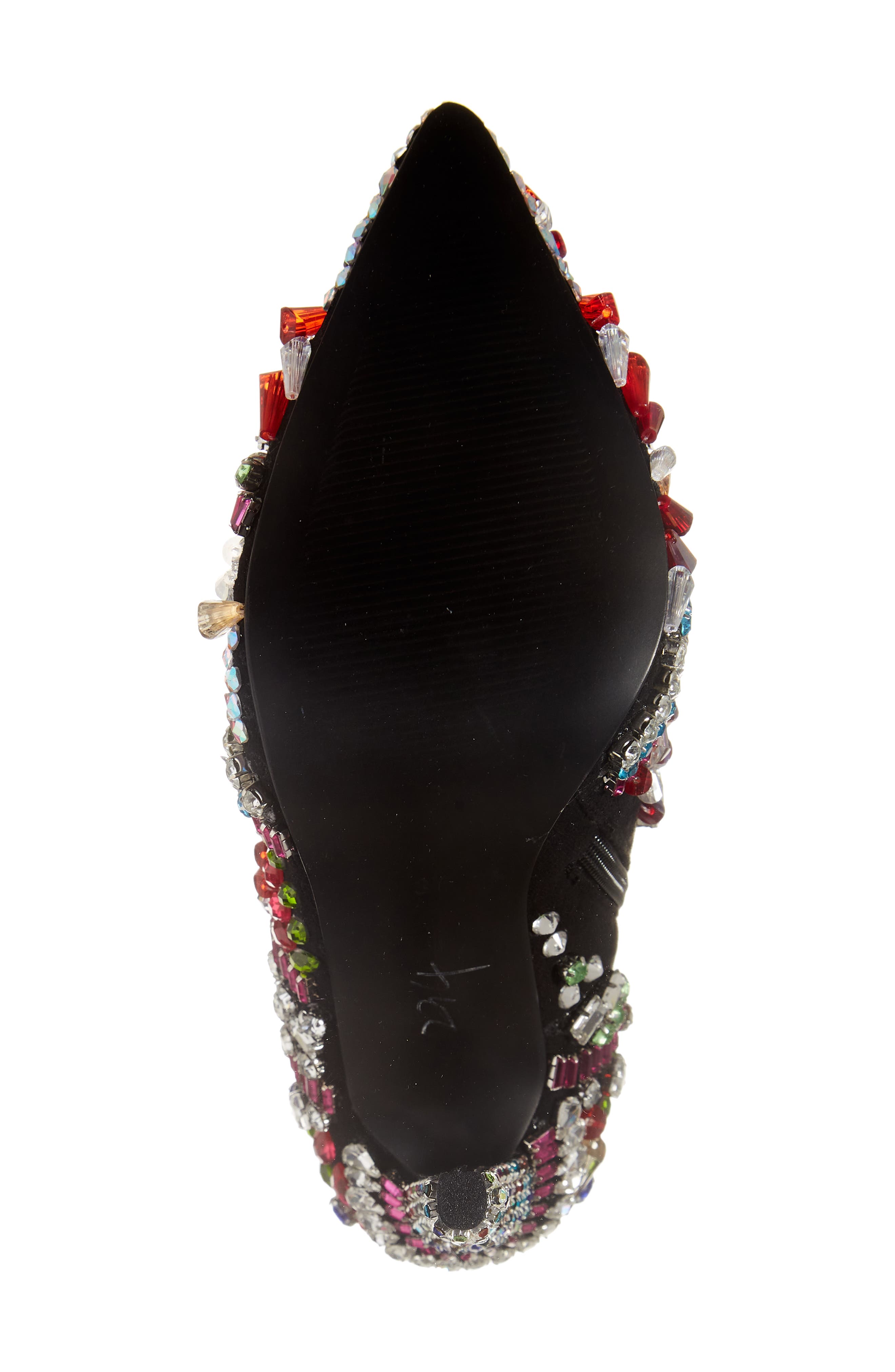 AZALEA WANG Holly Embellished Pointed Toe Bootie, Alternate, color, 
