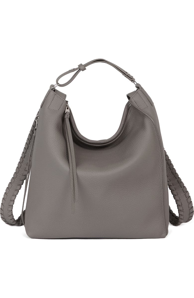 AllSaints Small Kita Convertible Leather Backpack, Main, color,
