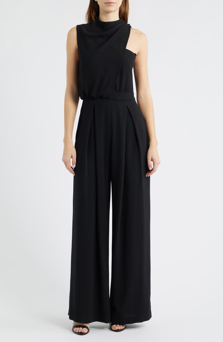 Black Halo Floella Asymmetric Jumpsuit, Main, color,