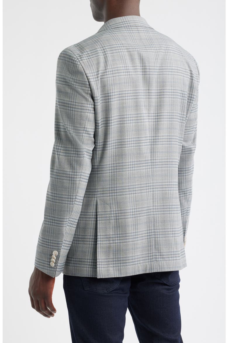 Hutson Slim Fit Plaid Sport Coat, Alternate, color, SILVER