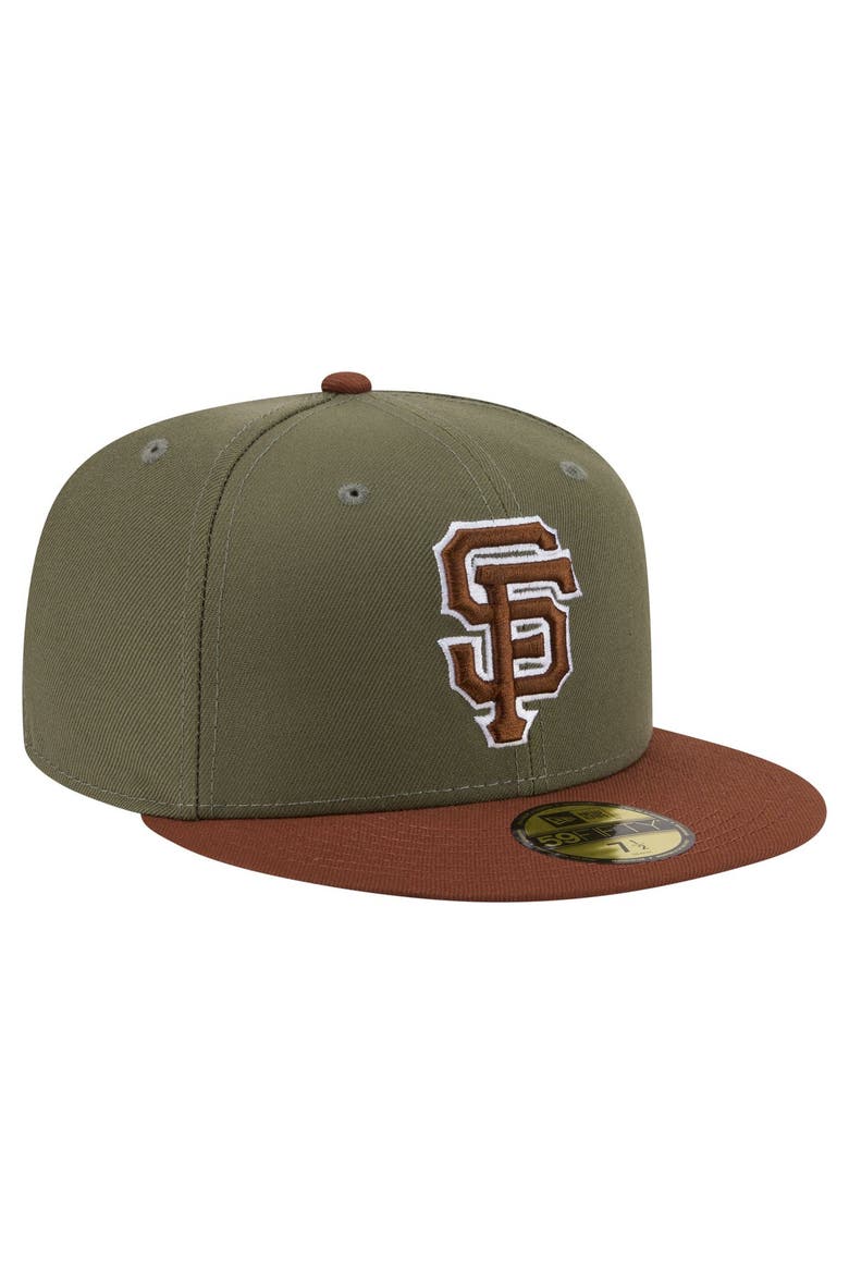 Men's New Era Olive/Brown San Francisco Giants Color Pack 59FIFTY Fitted Hat, Alternate, color, Olive