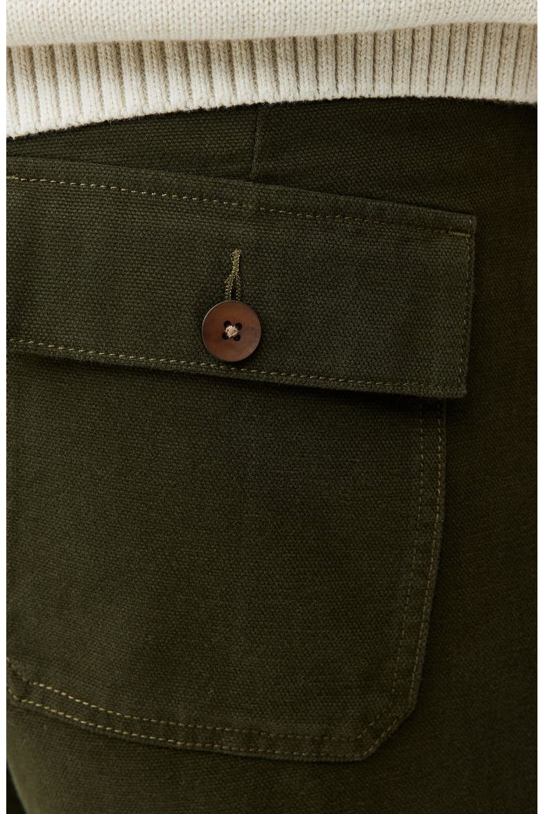 Clyde Relaxed Fit Cotton Canvas Pants, Alternate, color, OLIVE