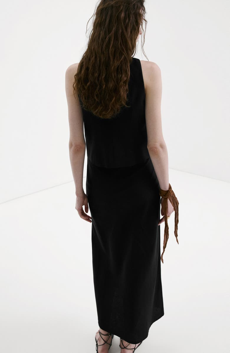 MANGO Straight Midi Skirt, Alternate, color, Black