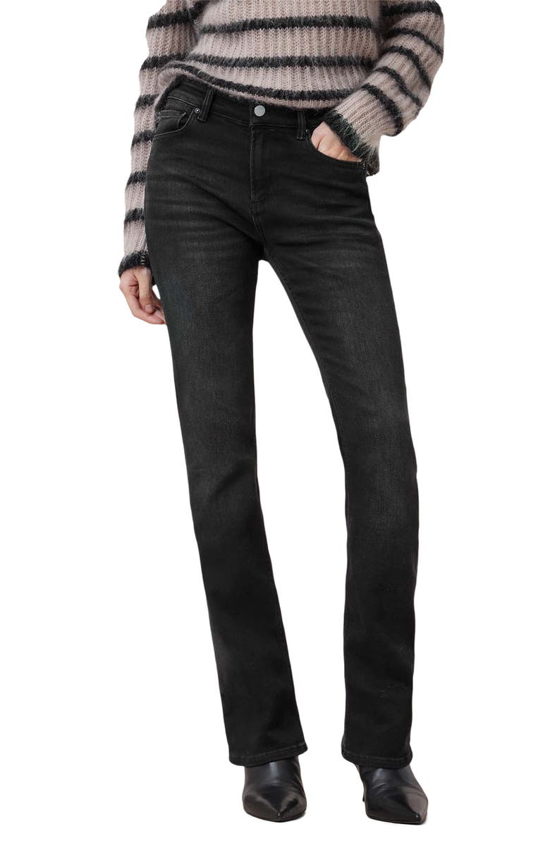AllSaints Haldan Slim Fit Jeans, Main, color, Washed Black