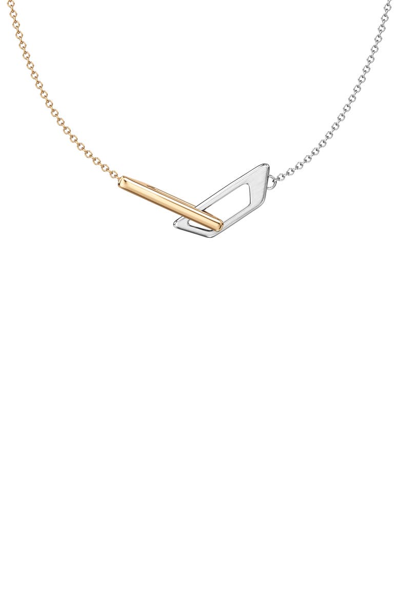 DIESEL<sup>®</sup> Two-Tone Logo Chain Necklace, Alternate, color, Two Tone