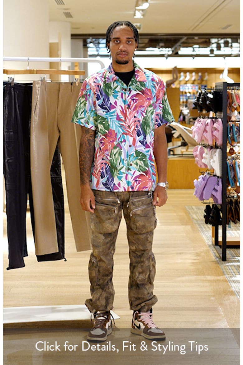 Fuego Fronds Print Silk Blend Camp Shirt video