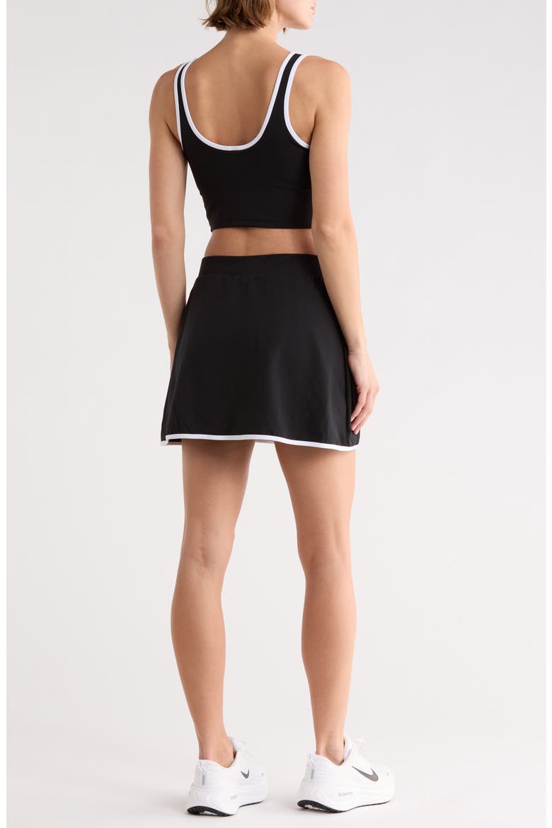 Lux Emmie Crop Tank & Skort Set, Alternate, color, BLACK