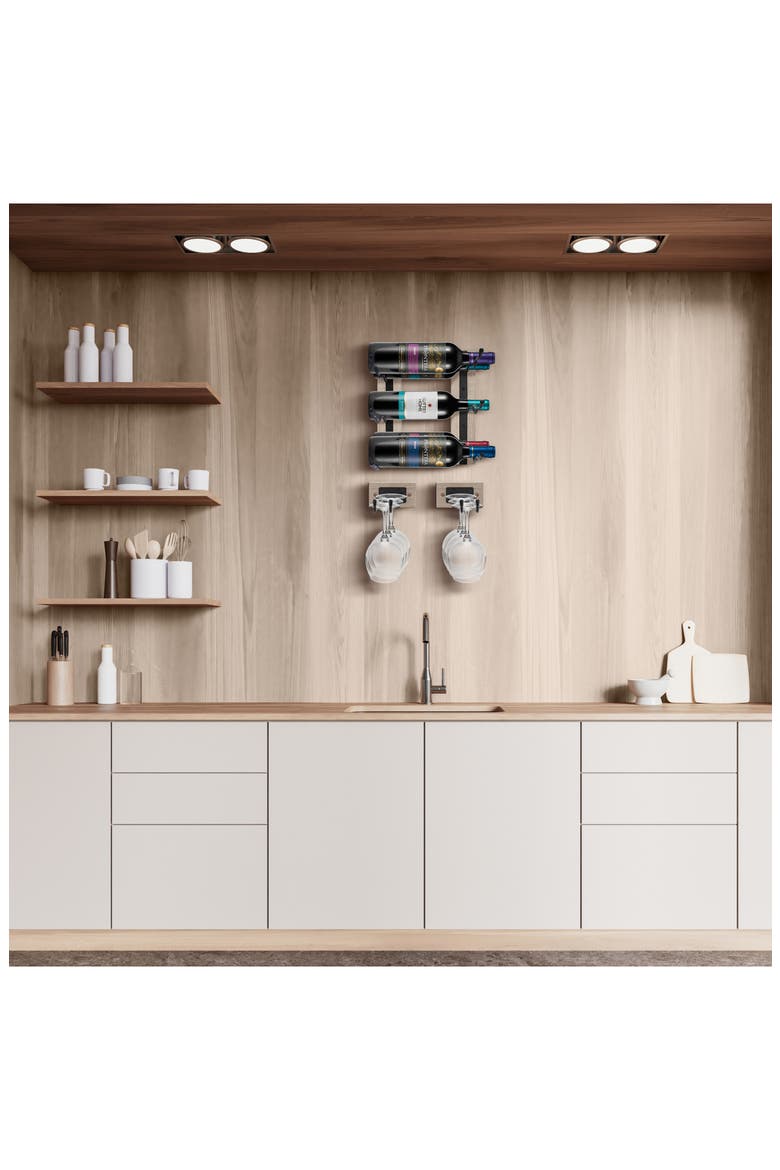 Wall Mounted Stemware Rack, Alternate, color, GRAY