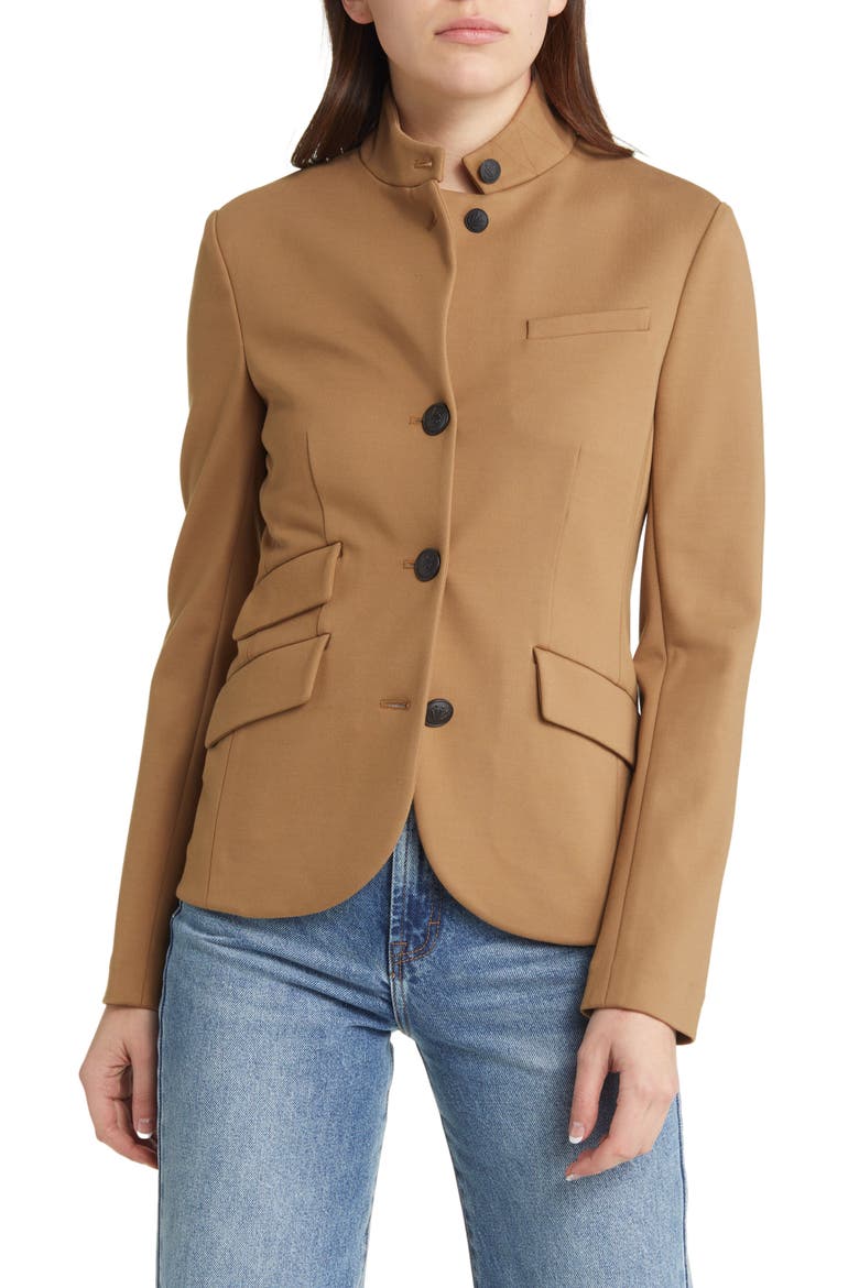 Slade Ponte Blazer, Alternate, color, CAMEL