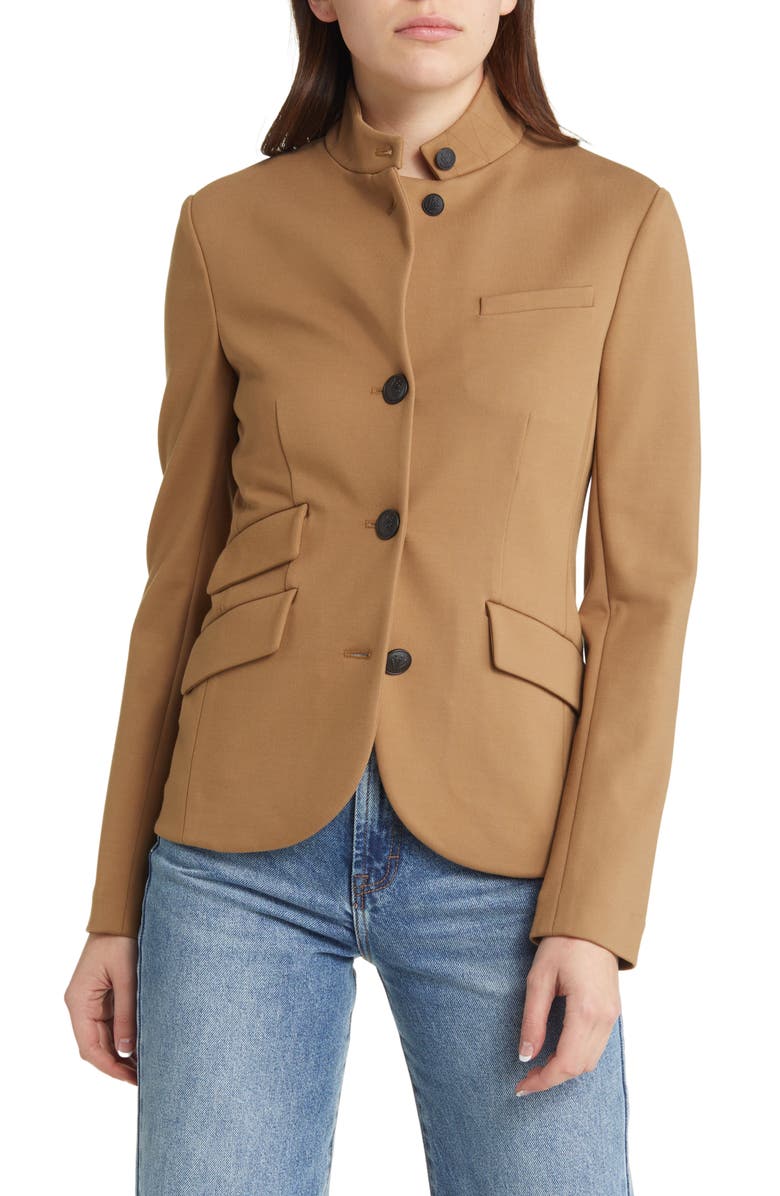rag & bone Slade Ponte Blazer, Alternate, color, Camel