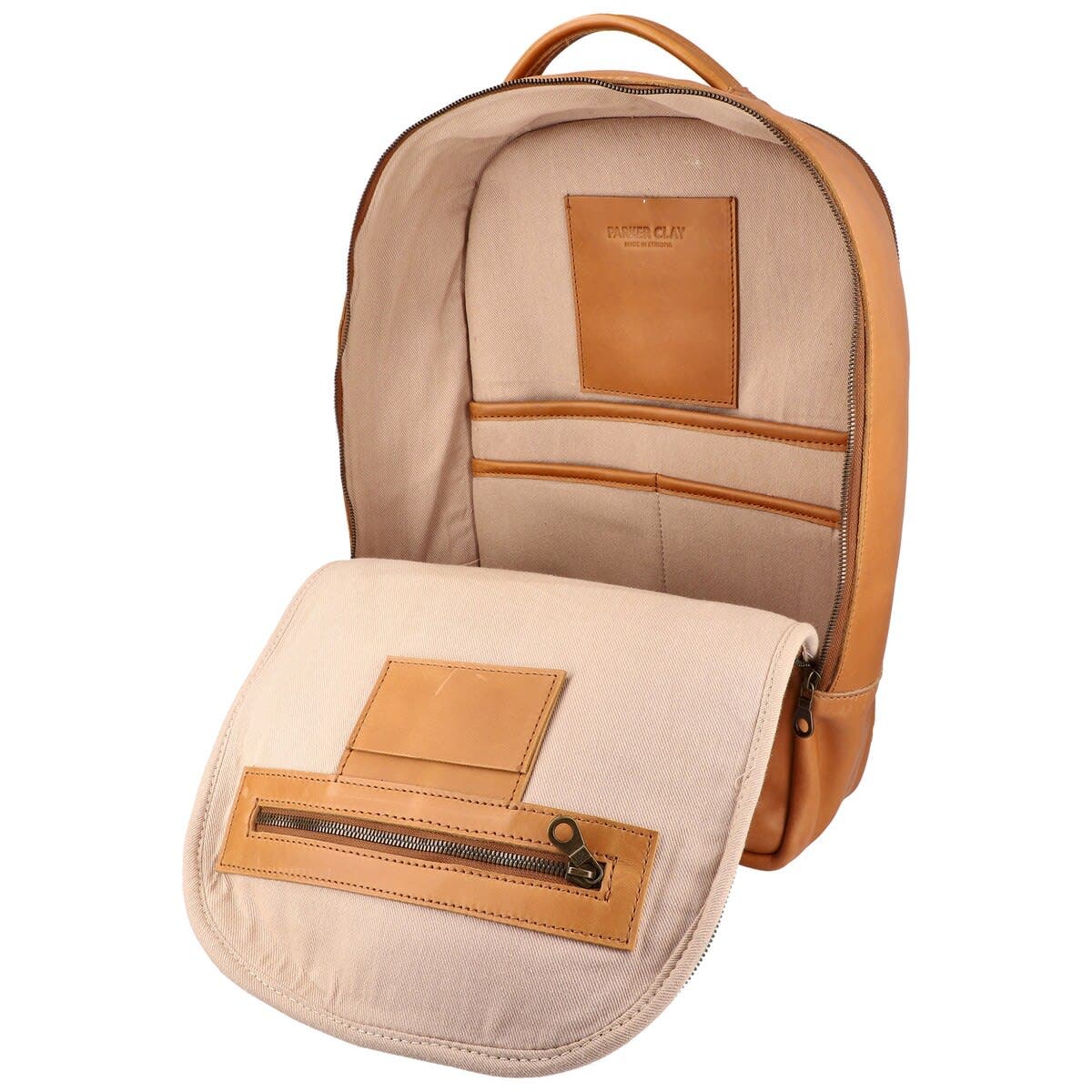 Parker Clay Brown LA28 Atlas Leather Backpack, Alternate, color, 