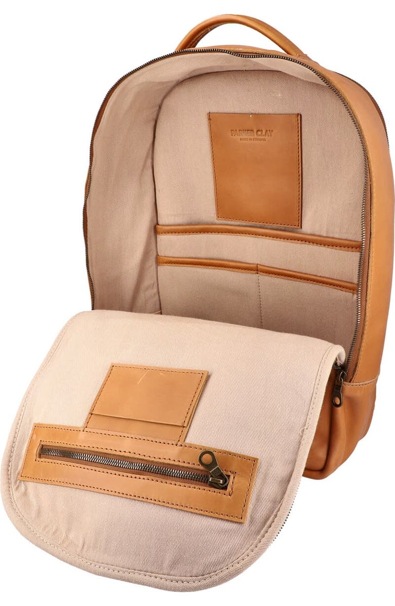 Parker Clay Brown LA28 Atlas Leather Backpack, Alternate, color,