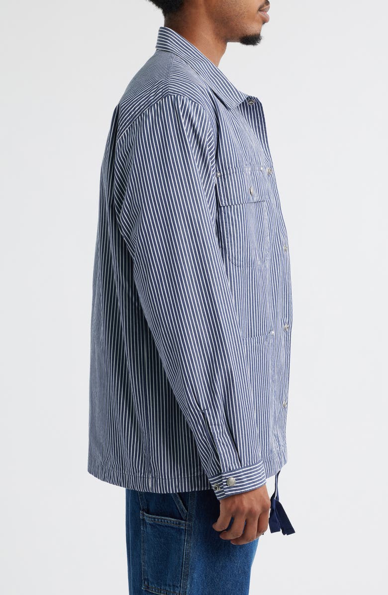 Carhartt Work In Progress Notus Cotton Poplin Coach Jacket, Alternate, color, Arvin Stripe Space