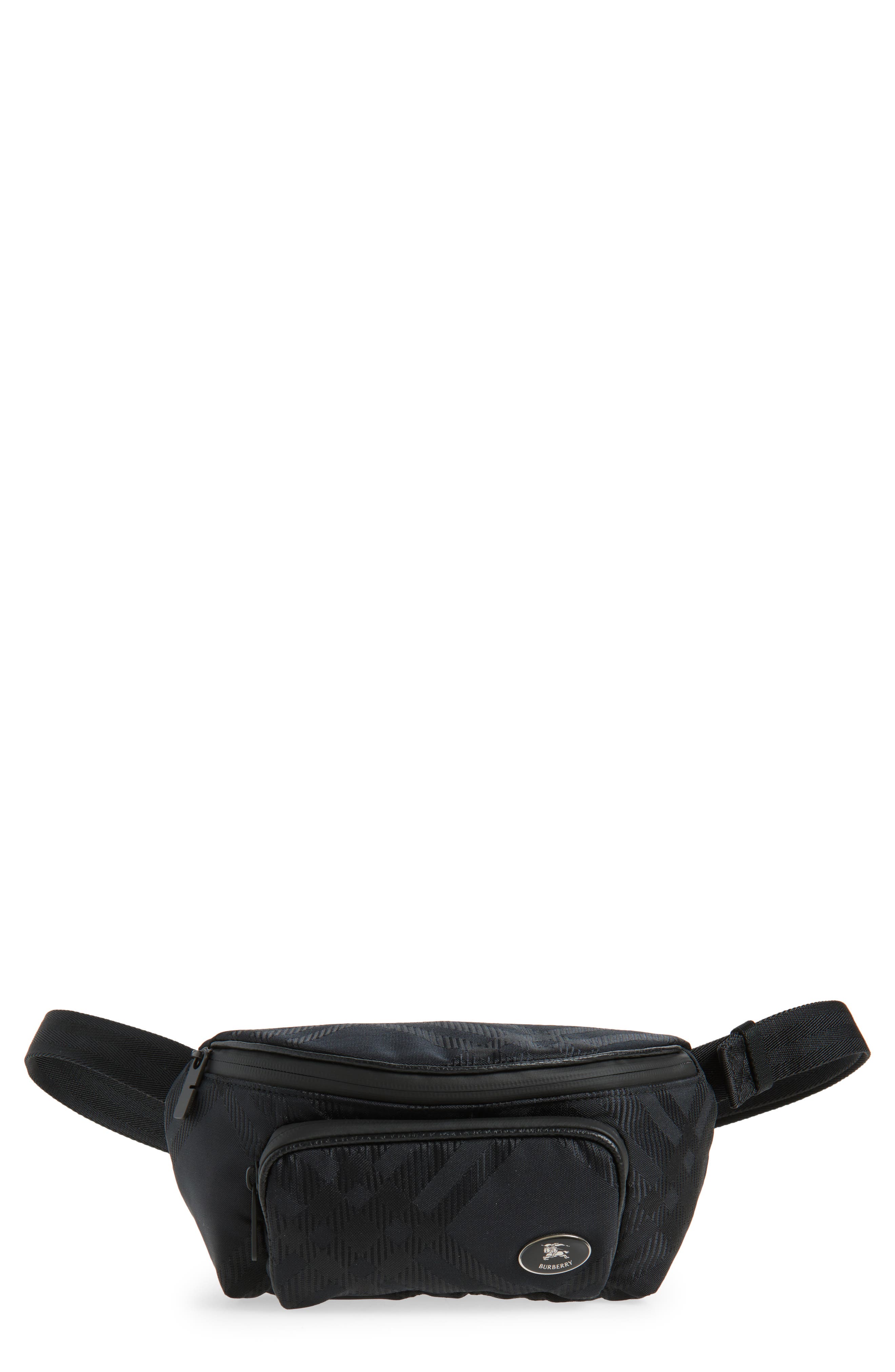 Burberry Small Check Belt Bag, Main, color, 