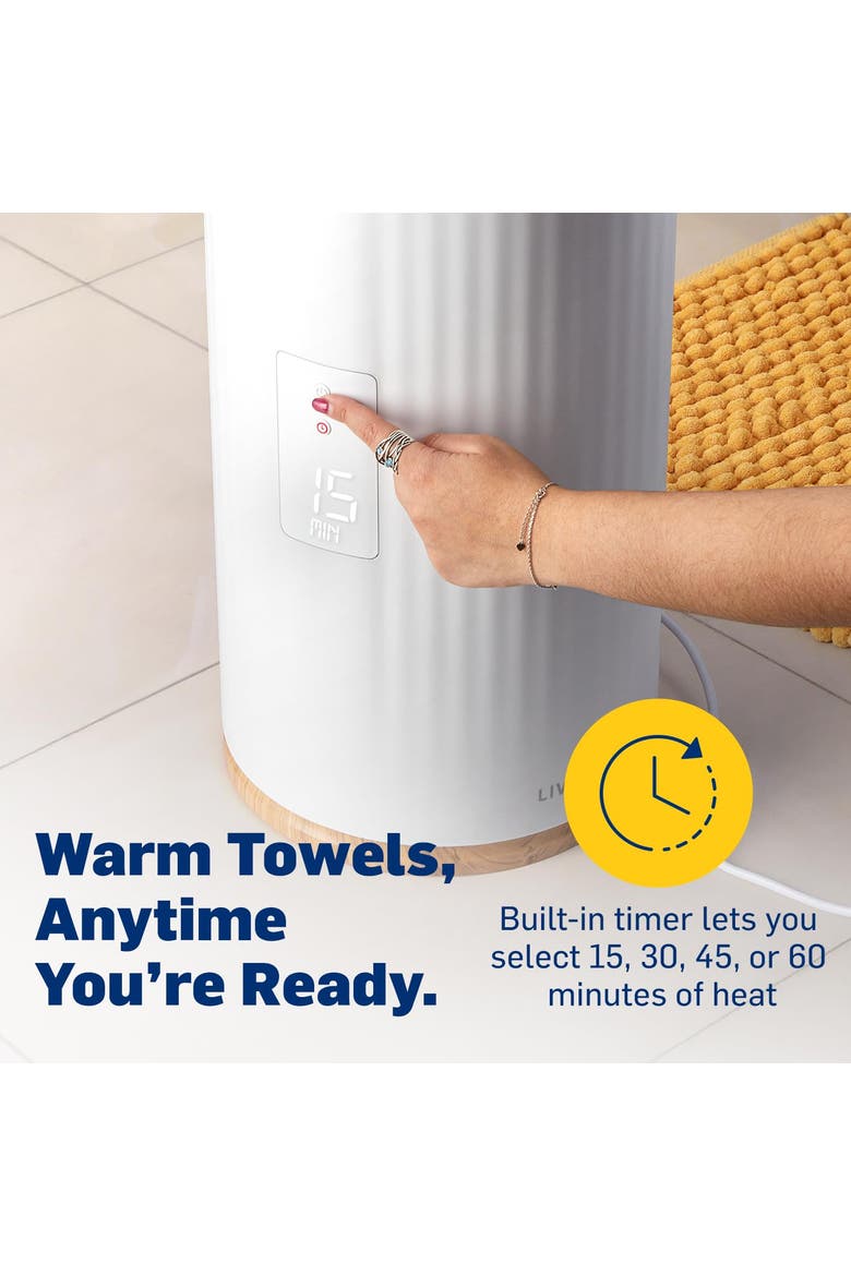 Large Bucket Style Rowel Warmer - White, Alternate, color, White