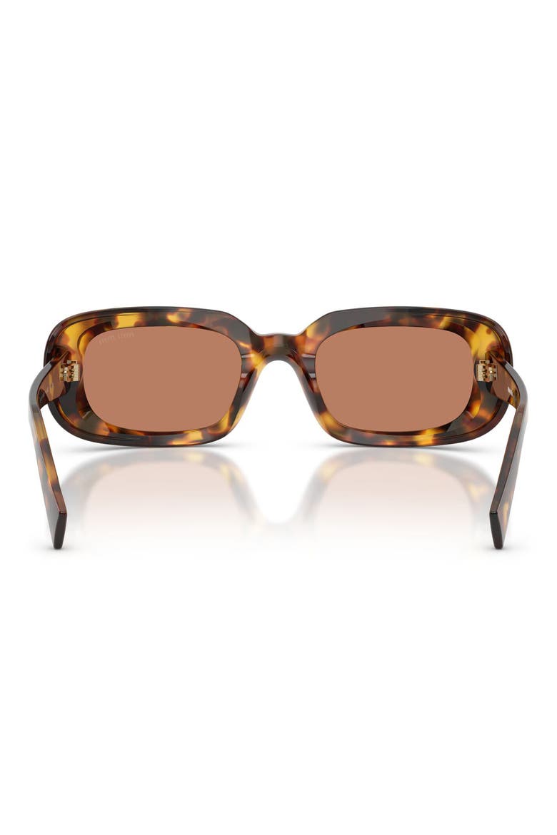 52mm Rectangular Sunglasses, Alternate, color, HONEY HAVANA / BROWN