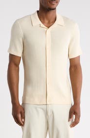 Abound Short Sleeve Button-Up Sweater